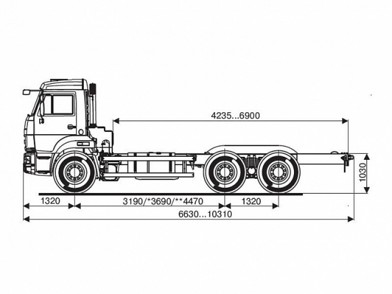 65115-4052-56(5Н) Шасси КамАЗ