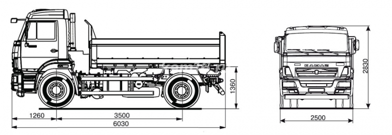 43255-7010-69(G5) Самосвал КамАЗ